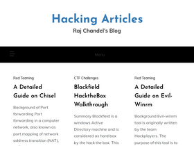 'hackingarticles.in' screenshot