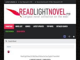 'readlightnovel.me' screenshot