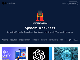 'systemweakness.com' screenshot