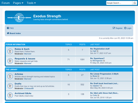 'exodus-strength.com' screenshot