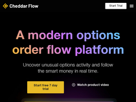 'cheddarflow.com' screenshot