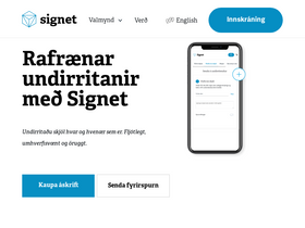 'signet.is' screenshot