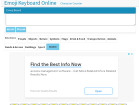 'emojikeyboard.org' screenshot