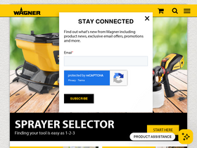 'wagnerspraytech.com' screenshot