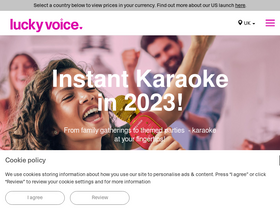 'luckyvoicekaraoke.com' screenshot