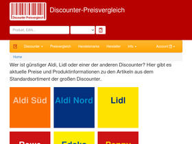 'discounter-preisvergleich.de' screenshot