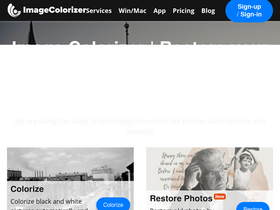 Imagecolorizer - Revitalize old photos with AI-driven colorization and restoration effortlessly.