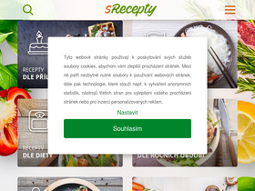 'srecepty.cz' screenshot
