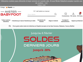 Mister Babyfoot homepage screenshot