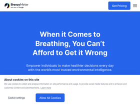 'breezometer.com' screenshot