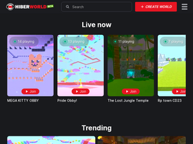 'hiberworld.com' screenshot