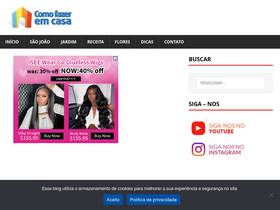 'comofazeremcasa.net' screenshot