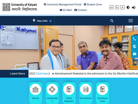 'klyuniv.ac.in' screenshot