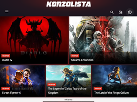 'konzolista.cz' screenshot