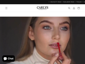 carlyscosmetics.net homepage screenshot