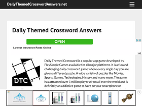 'dailythemedcrosswordanswers.net' screenshot