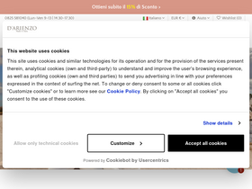 'darienzocollezioni.it' screenshot
