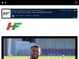 'hungarianfootball.com' screenshot