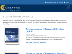 'clutejournals.com' screenshot