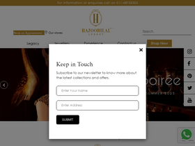 Hazoorilal Legacy homepage screenshot