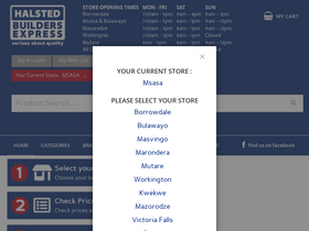 'halsteds.co.zw' screenshot