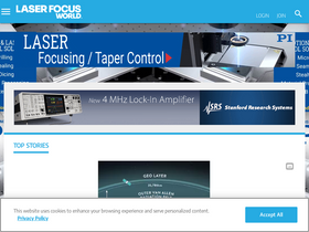 'laserfocusworld.com' screenshot