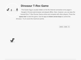 Hidden Easter Egg in Google Chrome: T-rex Runner Game 