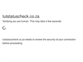 'tutstatuscheck.co.za' screenshot