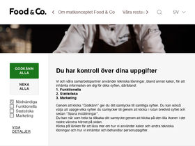 'foodandco.se' screenshot