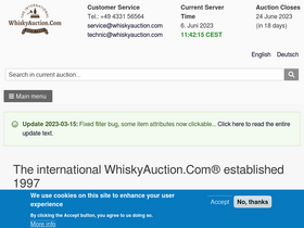 'whiskyauction.com' screenshot