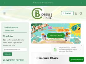 biosenseclinical.ca homepage screenshot