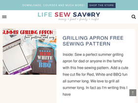 'lifesewsavory.com' screenshot