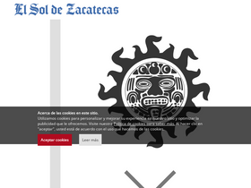 'elsoldezacatecas.com.mx' screenshot