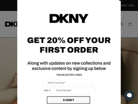 DKNY | Saudi Arabia Official Store homepage screenshot