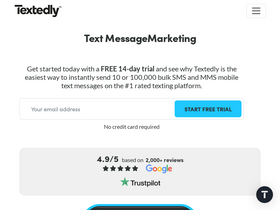 'textedly.com' screenshot