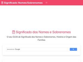 'nomessobrenomes.com' screenshot