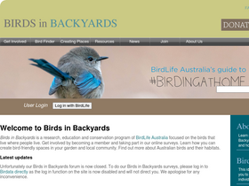 'birdsinbackyards.net' screenshot