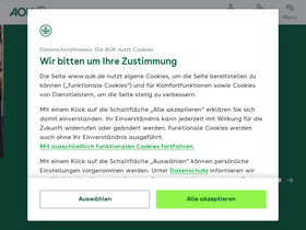'aok.de' screenshot