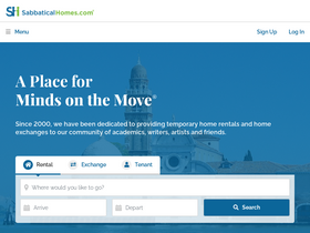 'sabbaticalhomes.com' screenshot