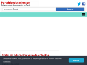 'portaldeeducacion.pe' screenshot