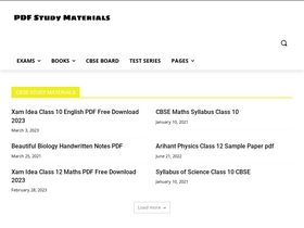 'pdfstudymaterials.com' screenshot