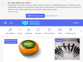 'vakantieveilingen.be' screenshot