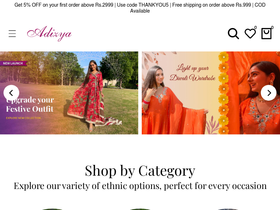 adizya.in homepage screenshot
