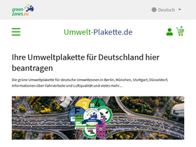 'umwelt-plakette.de' screenshot