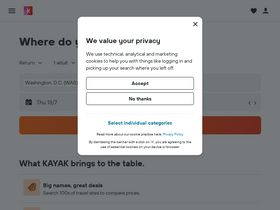 'kayak.co.uk' screenshot