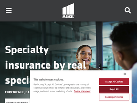 'markelinsurance.com' screenshot