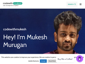 'codewithmukesh.com' screenshot