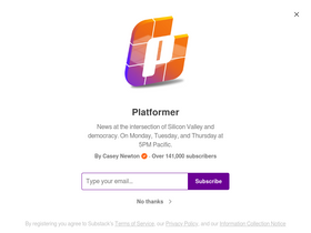 'platformer.news' screenshot