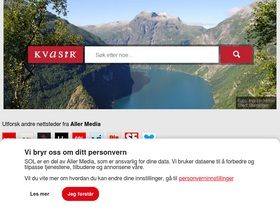 'kvasir.no' screenshot