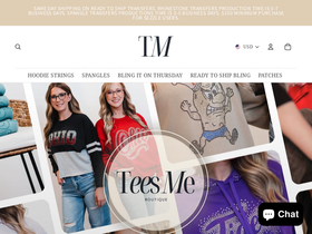 teesmeboutique.com homepage screenshot
